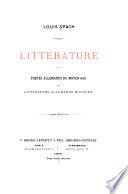 Litterature: poetes allemands du moyen age et litterature allemande moderne
