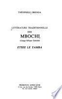 Littérature traditionnelle des Mbochi (Congo-Afrique centrale)