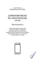 Littératures belges de langue française (1830-2000)
