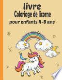 livre coloriage de licorne pour enfants 4-8 ans