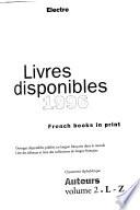 Livres disponibles 1996