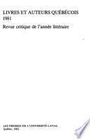 Livres et auteurs québécois