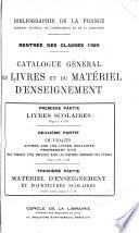 Livres et matériel dénseignement