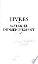 Livres et matériel dénseignement