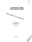 Load Tests of Large Wood-concrete Beams