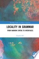 Locality in Grammar