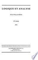 Logique et analyse