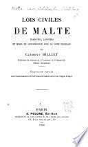 Lois civiles de Malte