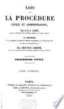Lois de la procédure civile et administrative