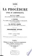 Lois de la procédure civile et administrative