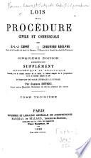 Lois de la procédure civile et commerciale