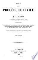 Lois de la Procédure civile par Guillaume Louis Julien Carré