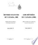 Lois Révisées Du Canada (1985)
