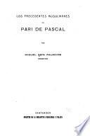 Los precedentes musulmanes del Pari de Pascal