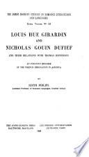 Louis Hue Girardin and Nicholas Gouin Dufief and Their Relations with Thomas Jefferson