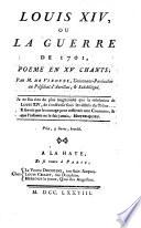 Louis XIV, ou la guerre de 1701