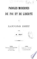 Louons Dieu