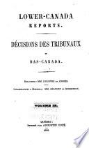 Lower-Canada Reports