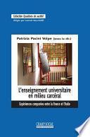 L’enseignement universitaire en milieu carcéral. Expériences comparées entre la France et l’Italie