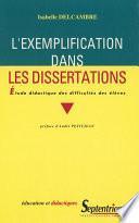 L’exemplification dans les dissertations