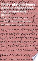 L’Idée platonicienne dans la philosophie contemporaine