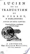Lucien de la traduction de N. Perrot, Sr. d'Ablancourt