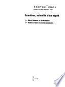 Lumières, actualités d'un esprit