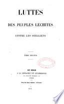 Luttes des peuples Léchites contre les Ouraliens