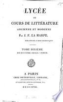 Lycée ou cours de littérature ancienne et moderne