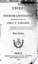 Lycée, ou Cours de littérature ancienne et moderne