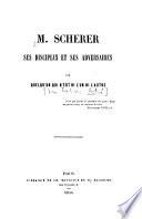 M. [Edmond] Scherer