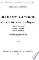 Madame Lafarge, écrivain romantique