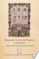 Maimonides' Guide of the Perplexed in Translation