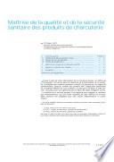 Maitrise de la Qualite et de la Securite Sanitaire des Produits se Charcuterie