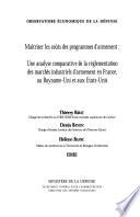 Maîtriser les coûts des programmes d'armement