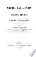 Makôta Radja-Radja, ou La couronne des rois par Bokhâri de Djohôre