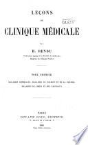 Maladies générales, maladies du poumon et de la plèvre, maladies du coeur et des vaisseaux