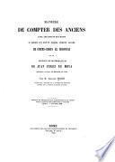 Manière de compter des anciens