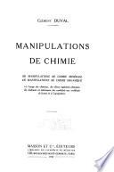 Manipulations de chimie