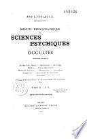 Manuel bibliographique de sciences psychiques ou occultes