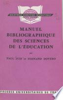 Manuel bibliographique des sciences de l'éducation