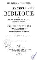 Manuel biblique ou Cours d'Ecriture Sainte