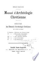 Manuel d'archéologie chrétienne