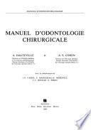 Manuel d'odontologie chirurgicale