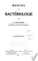 Manuel de bactériologie