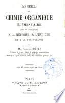 Manuel de chimie organique élémentaire