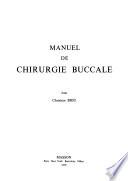 Manuel de chirurgie buccale