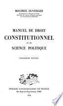 Manuel de droit constitutionnel et de science politique