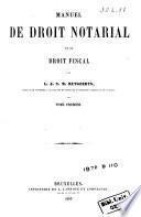 Manuel de droit notarial et de droit fiscal