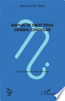 Manuel de droit pénal général congolais